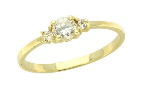 stunning teeny-tiny gold double accent baby ring